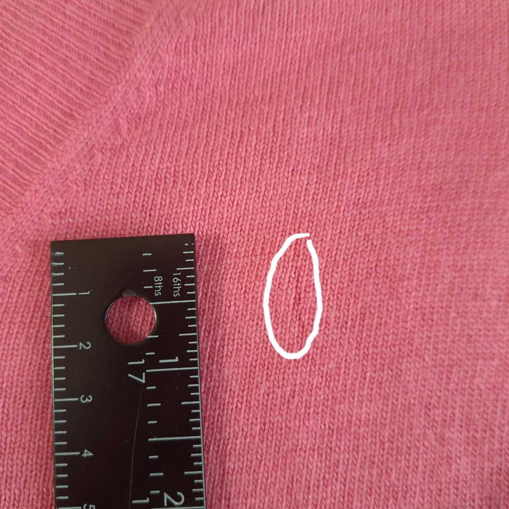 J.Crew Factory Women's‎ V-neck Pink Sweater Size Medium Merino Wool Viscose - Picture 13 of 16
